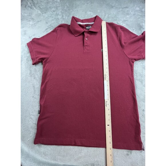 VTG Volcom Polo Shirt Men's Red Large Club Pique Short Sleeve Golf Skateboard - Picture 7 of 10